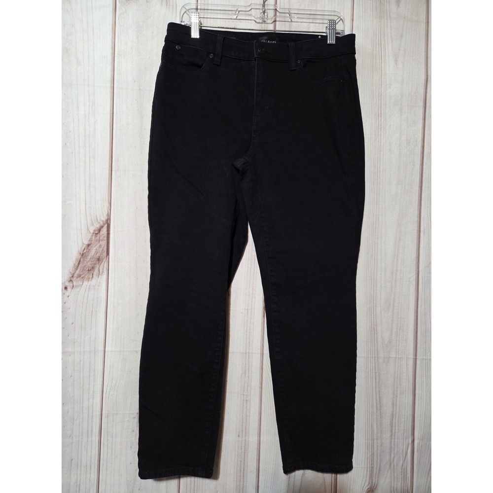 Talbots Slim Ankle Jean Curvy Black Denim Pants Womens‎ 10P Petite